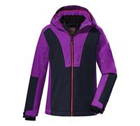 Killtec Boy's Giacca da sci/giacca funzionale con cappuccio e paraneve KSW 155 GRLS SKI JCKT, neon pure orchid, 128, 38486-000