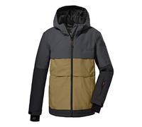 Killtec Boy's Giacca da sci/giacca funzionale con cappuccio e paraneve KSW 180 BYS SKI JCKT, anthracite, 140, 38785-000