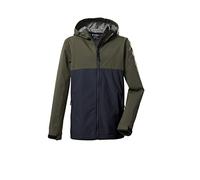killtec Boy's Giacca softshell/giacca outdoor con cappuccio KOS 219 BYS SFTSHLL JCKT, dark olive, 128, 39118-000