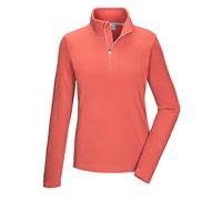 killtec Donna Camicia in Pile con Collo Alto e Zip KSW 101 Wmn FLC Shrt, Bright Coral, 42, 40880-000