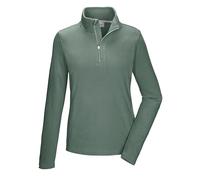 killtec Donna Camicia in Pile con Collo Alto e Zip KSW 101 Wmn FLC Shrt, grüngrau, 52, 40880-000