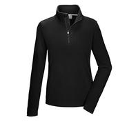 killtec Donna Camicia in Pile con Collo Alto e Zip KSW 101 Wmn FLC Shrt, Schwarz, 46, 40880-000