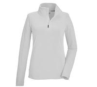 killtec Donna Camicia in Pile con Collo Alto e Zip KSW 101 Wmn FLC Shrt, Weiss, 46, 40880-000
