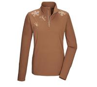 killtec Donna Camicia/Strato Intermedio in Powerstretch con Colletto e Zip KSW 110 Wmn LS Shrt, Toffee, 36, 43611-000