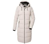 killtec Donna Cappotto trapuntato/funzionale in piuma d'oca con cappuccio KOW 56 WMN QLTD CT, weißer Sand, 46, 41810-000