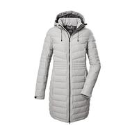 killtec Donna Cappotto trapuntato/funzionale in piuma d'oca con cappuccio senza zip KOW 96 WMN QLTD CT, cloud grey, 46, 41812-000