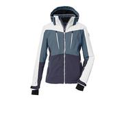 killtec Donna Giacca da sci/giacca funzionale con cappuccio con zip, paraneve e ventilazione sotto le ascelle KSW 43 WMN SKI JCKT, taubenblau, 46, 43422-000