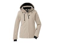 killtec Donna Giacca da sci/giacca funzionale con cappuccio e paraneve con chiusura a cerniera KSW 35 WMN SKI JCKT, hell taupe, 40, 43419-000