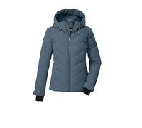 killtec Donna Giacca da sci/giacca trapuntata/giacca funzionale in look piumino con cappuccio e paraneve KSW 31 WMN SKI QLTD JCKT, taubenblau, 42, 43417-000