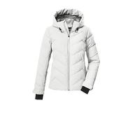 killtec Donna Giacca da sci/giacca trapuntata/giacca funzionale in look piumino con cappuccio e paraneve KSW 31 WMN SKI QLTD JCKT, gebrochenes weiss, 38, 43417-000