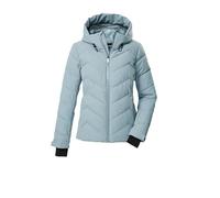 killtec Donna Giacca da sci/giacca trapuntata/giacca funzionale in look piumino con cappuccio e paraneve KSW 31 WMN SKI QLTD JCKT, hell eisblau, 48, 43417-000