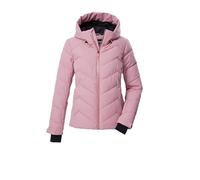 killtec Donna Giacca da sci/giacca trapuntata/giacca funzionale in look piumino con cappuccio e paraneve KSW 31 WMN SKI QLTD JCKT, rosenholz, 50, 43417-000
