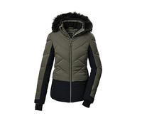 killtec Donna Giacca da sci trapuntata/giacca funzionale con cappuccio con zip e paraneve KSW 102 WMN SKI QLTD JCKT, camel, 40, 42039-000