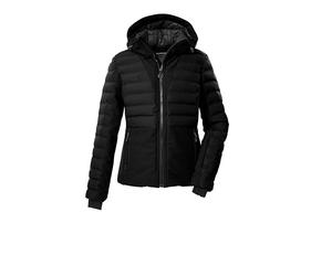 killtec Donna Giacca da sci trapuntata/giacca funzionale con cappuccio e paraneve KSW 115 WMN SKI QLTD JCKT, schwarz, 44, 43620-000