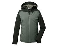 Killtec Donna Giacca funzionale/giacca da esterno con cappuccio arrotolabile KOS 24 WMN JCKT, pale green, 44, 41313-000