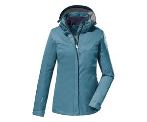 killtec Donna Giacca funzionale/giacca da esterno con cappuccio senza zip taglia corta KOS 133 KG WMN JCKT, sturmblau, 22, 40826-000