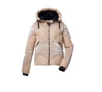 killtec Donna Giacca trapuntata/giacca da sci/giacca funzionale in piuma d'oca con cappuccio e paraneve con chiusura a zip KSW 113 WMN SKI QLTD JCKT, nomad, 36, 43618-000