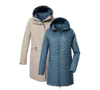 killtec Donna Parka funzionale 3 in 1 con cappuccio, giacca impermeabile e trapuntata con zip KOW 22 WMN JCKT, hell taupe, 46, 43312-000