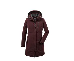 killtec Donna Parka funzionale con cappuccio senza zip KOW 165 WMN PRK, dunkelweinrot, 36, 37726-000