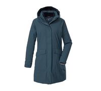 killtec Donna Parka funzionale/parka impermeabile con cappuccio senza zip KOW 18 WMN PRK, hellpetrol, 38, 43313-000