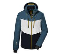 killtec Giacca da sci da uomo con cappuccio rimovibile e paraneve KSW 45 MN SKI JCKT, blu acciaio, L, 38699-000