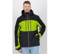 killtec Uomo Giacca da sci/giacca funzionale con cappuccio e paraneve con chiusura a cerniera KSW 465 MN SKI JCKT, anthrazit/schwarz/apfel/apfel, S, 43450-000