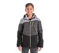 Killtec Girl's Giacca da sci/giacca funzionale con cappuccio e paraneve KSW 161 BYS SKI JCKT, grey melange, 116, 38494-000