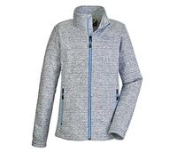 killtec Girl's Giacca in pile lavorata a maglia/giacca in pile con collo alto KOS 201 GRLS KNTFLC JCKT, light steel blue, 176, 39098-000