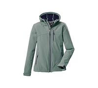 Killtec girls Giacca softshell/giacca da esterno con cappuccio - Girls Softshelljacke, blu-verde, 140, 37769-000