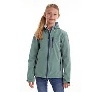 Killtec girls Giacca softshell/giacca da esterno con cappuccio - Girls Softshelljacke, blu-verde, 152, 37769-000
