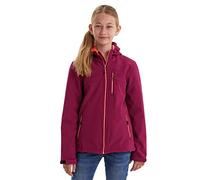 Killtec Girls Softshell Jacke, Giacca softshell/giacca outdoor con cappuccio Bambina, dunkelpflaume, 164