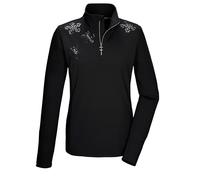 killtec KSW 110 Wmn LS Shrt Camicia/Strato Intermedio in Powerstretch con Colletto e Zip, Black, 48 Donna