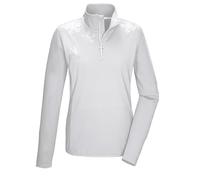 killtec KSW 110 Wmn LS Shrt Camicia/Strato Intermedio in Powerstretch con Colletto e Zip, Broken White, 50 Donna