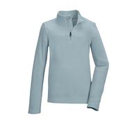 killtec KSW 247 GRLS FLC Shrt Camicia in Pile con Collo Alto e Zip, Light Smoke Blue, 176 Bambine e Ragazze