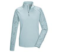 killtec KSW 56 Wmn FLX Shrt Funzionale/Camicia in Pile con Collo Alto e Zip, Light Ice-Blue, 44 Donna