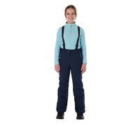killtec KSW 77 GRLS Ski PNTS Sci/Pantaloni Funzionali con Pettorina Staccabile con Cerniera, ghetta antineve e Protezione dei Bordi, Dunkelnavy, 140 Bambina