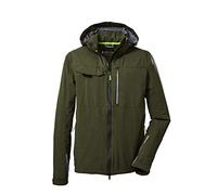killtec Men's Giacca funzionale/giacca outdoor con cappuccio rimovibile con cerniera e paraspruzzi KOS 36 MN JCKT, dark olive, S, 39199-000