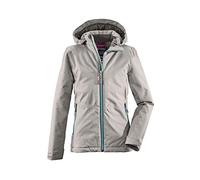 Killtec Narissa Jr - Giacca Sportiva da Ragazza con Cappuccio, Colonna d'Acqua 10.000 mm, Impermeabile, Bambina, 34167-000, Grigio mélange, 116