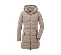 killtec Parka da donna funzionale trapuntato con cappuccio rimovibile, Beige chiaro, 46