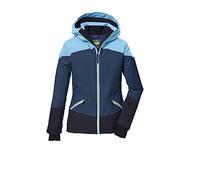 killtec Ragazze Giacca da sci impermeabile/giacca funzionale con cappuccio e ghetta antineve KSW 151 GRLS SKI JCKT, dark ocean, 140, 41187-000