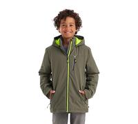 killtec Ragazzi Giacca funzionale con cappuccio/giacca invernale impermeabile KOW 159 BYS JCKT, dark olive, 140, 40915-000