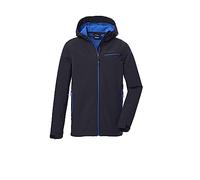 killtec Ragazzi La giacca softshell con cappuccio/giacca outdoor è idrorepellente KOW 157 BYS SFTSHLL JCKT, black blue, 152, 40913-000