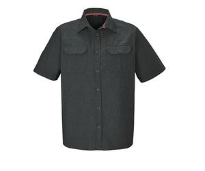 killtec Uomo Camicia Funzionale/Camicia a Maniche Corte/Camicia Outdoor Kos 47 MN Wvn Shrt, Dunkelgrün, XXL, 42843-000