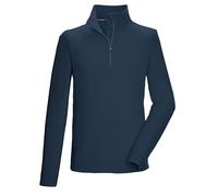 killtec Uomo Camicia in Pile con Collo Alto e Zip KSW 63 MN FLC Shrt, Dunkelblau, M, 43463-000