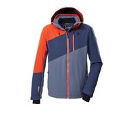 killtec Uomo Giacca da esterno/giacca funzionale con cappuccio con zip e paraneve KSW 32 MN SKI JCKT, stahl, L, 43430-000