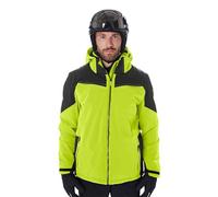 killtec Uomo Giacca da sci/giacca funzionale con cappuccio con zip, paraneve e ventilazione sotto le ascelle KSW 51 MN SKI JCKT, frühlingsgrün, S, 43442-000