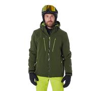 killtec Uomo Giacca da sci/giacca funzionale con cappuccio con zip, paraneve e ventilazione sotto le ascelle KSW 50 MN SKI JCKT, waldgrün, L, 43441-000