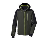 killtec Uomo Giacca da sci/giacca funzionale con cappuccio e paraneve con chiusura a cerniera KSW 45 MN SKI JCKT, dunkeloliv, 5XL, 43432-000