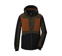 killtec Uomo Giacca da sci/giacca funzionale con cappuccio e paraneve con chiusura a cerniera KSW 47 MN SKI JCKT, mud, L, 41978-000