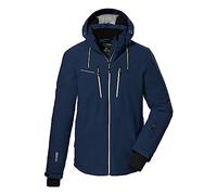 killtec Uomo Giacca da sci/giacca funzionale con cappuccio staccabile con cerniera e ghetta antineve KSW 44 MN SKI JCKT, dark petrol, S, 38698-000